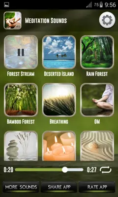 Meditation Sounds android App screenshot 0